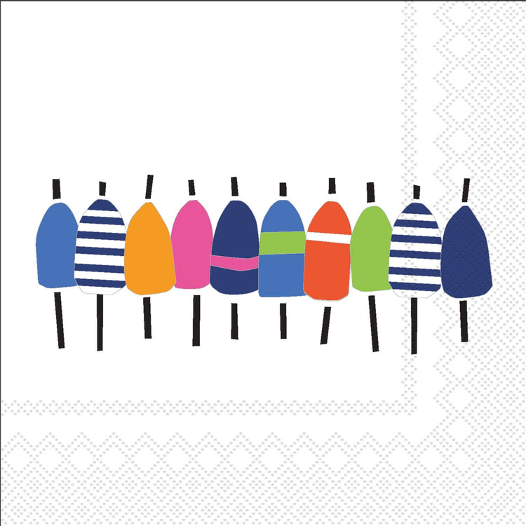 Paper Cocktail Napkins 20 Ct Colorful Buoys