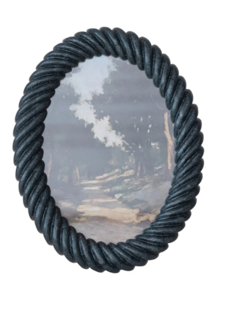Oval Resin Twisted Photo Frame, 2 Colors (Holds 5” x 7” Photo)