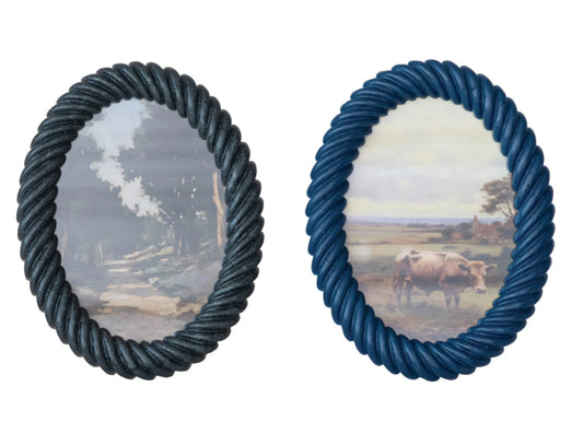 Oval Resin Twisted Photo Frame, 2 Colors (Holds 5” x 7” Photo)