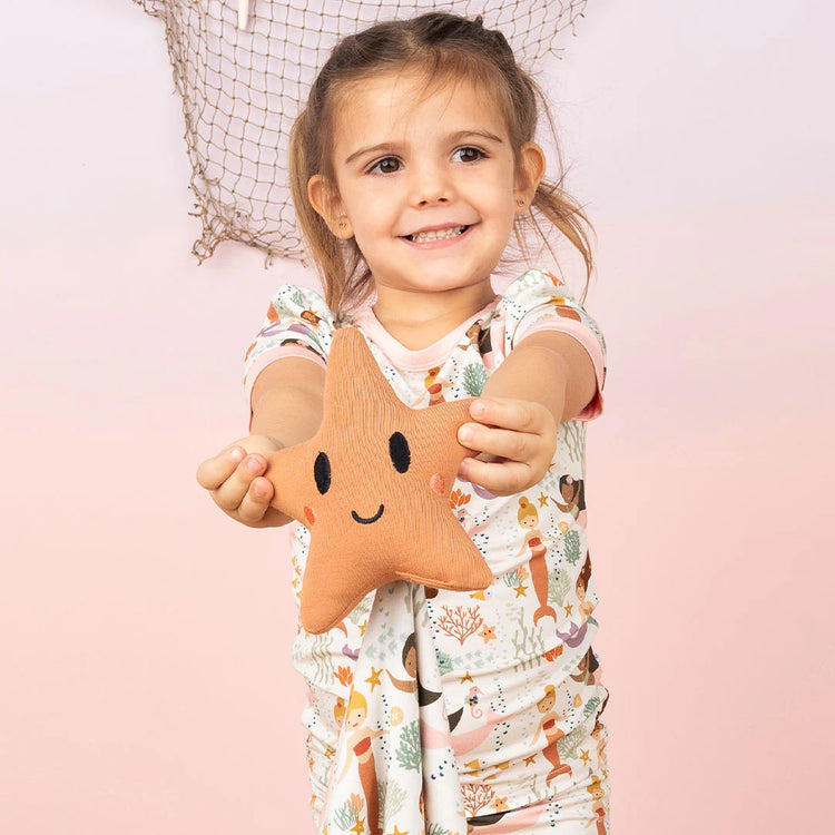 Making Waves Mermaids Starfish Baby Lovey- Beige/Multi/O/S
