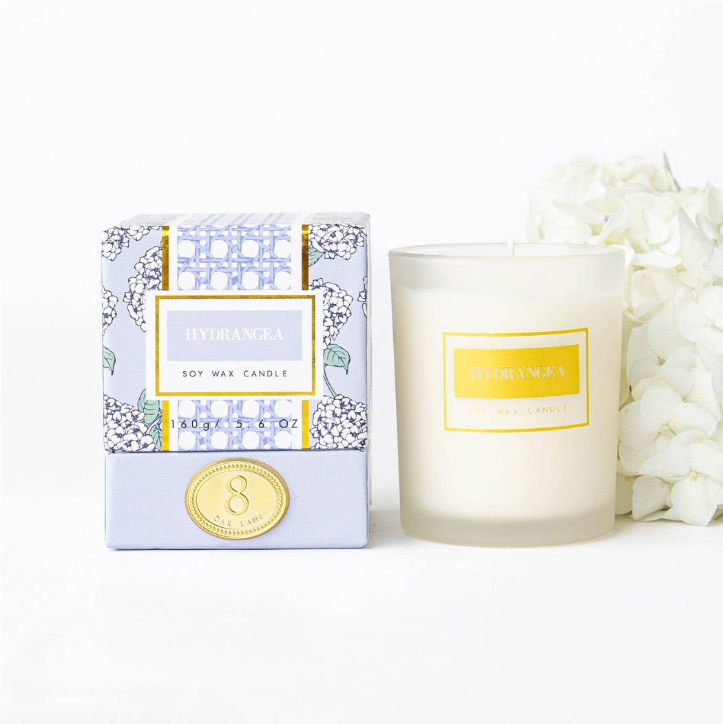 5.6oz Boxed Soy Candle- Hydrangea Stem
