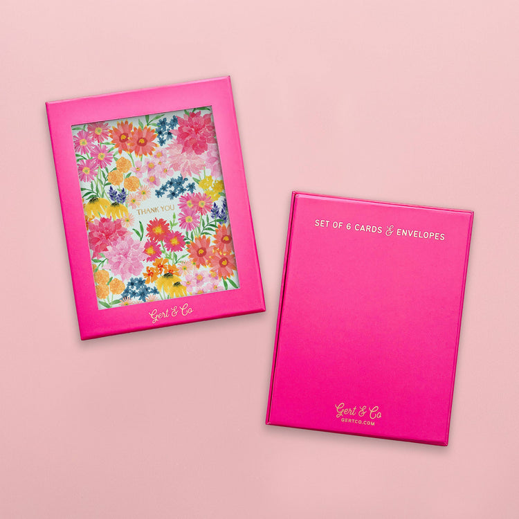 Bright Wildflowers Thank You Card Set | Box Set of 6