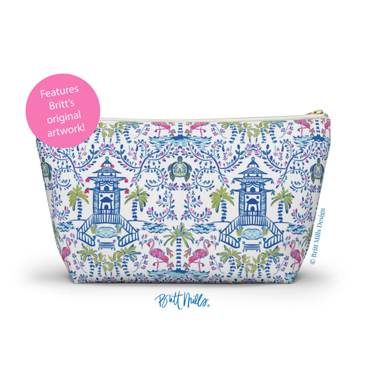 Britt Mills Mahjong Tile Pouch: Colorful Chinoiserie