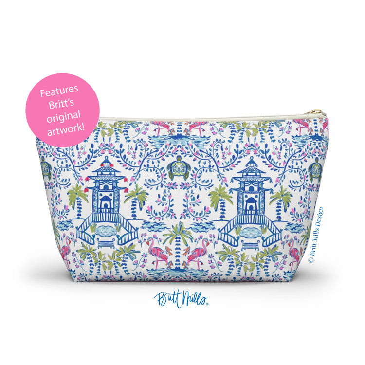 Britt Mills Mahjong Tile Pouch: Aria (Pink)