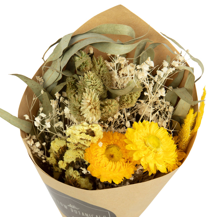Mixed Dried Bouquet - Yellow and Natural Tones