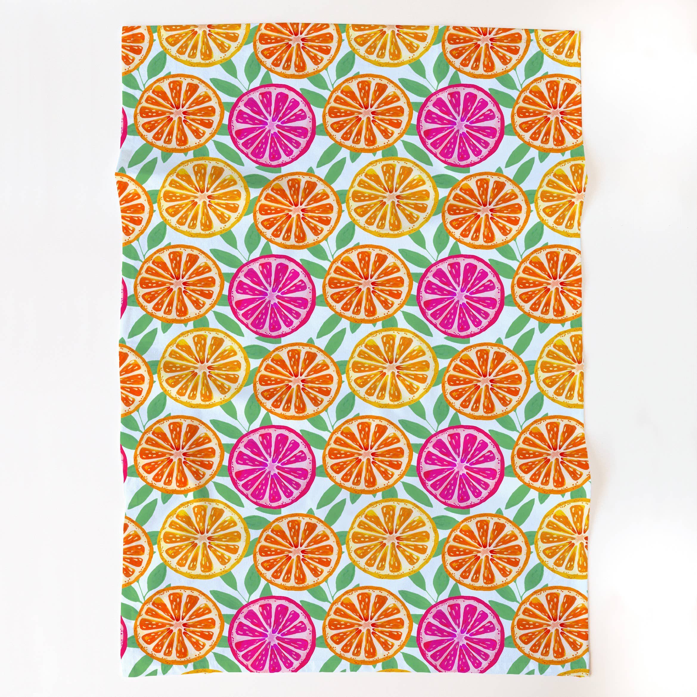 Bright Citrus Kitchen Towel | Orange Slices Tea Towel