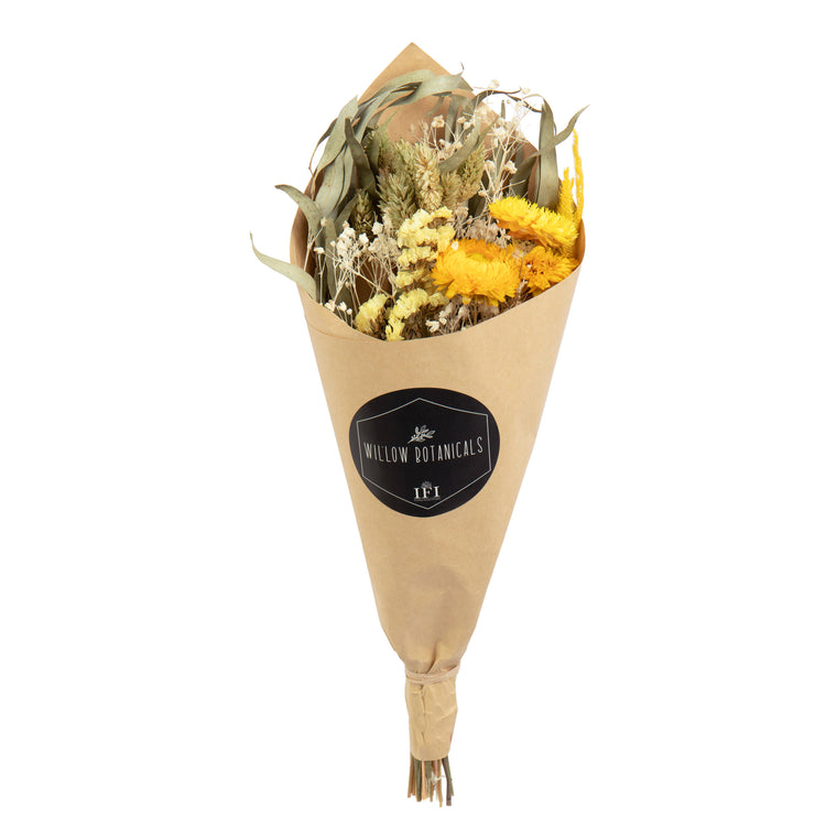 Mixed Dried Bouquet - Yellow and Natural Tones