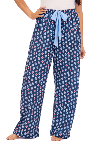 Navy Floral Pajama Pants