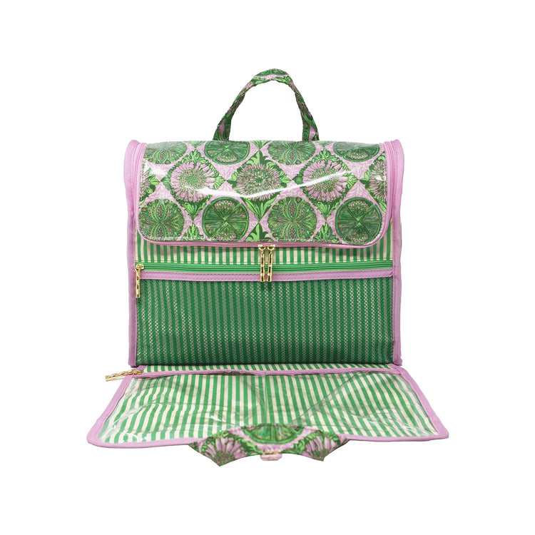 Hanging Toiletry Bag - Tropical Tiles