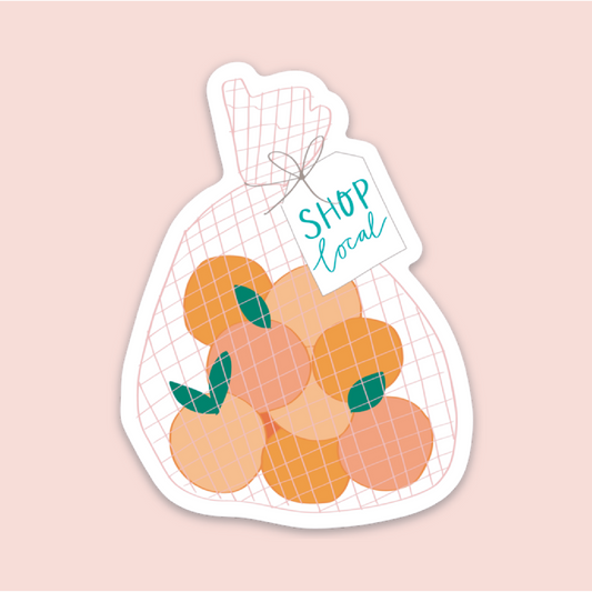 Shop Local Oranges Sticker