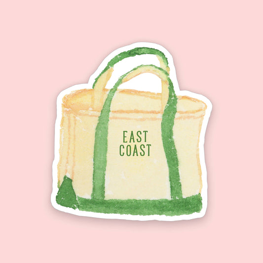 East Coast Tote Bag Sticker | East Coast Sticker | 1.8" x 2"