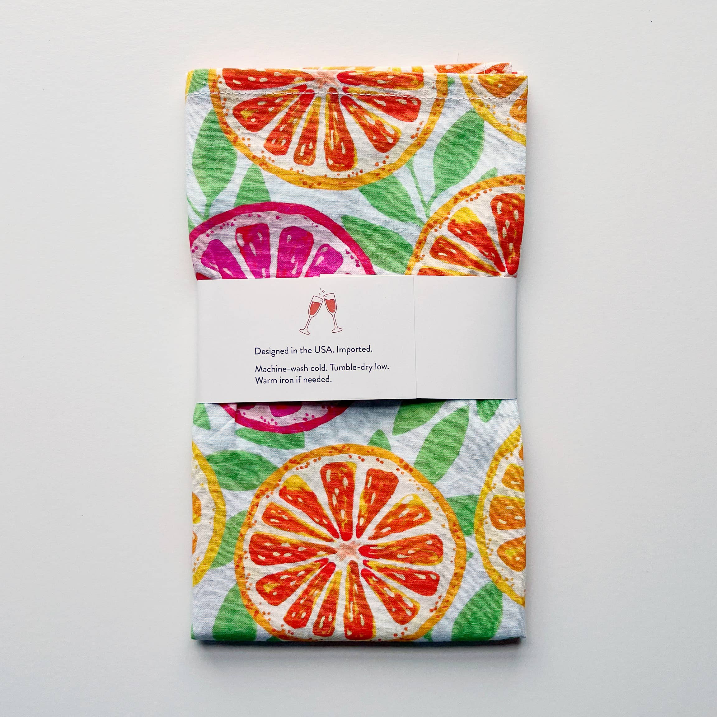 Bright Citrus Kitchen Towel | Orange Slices Tea Towel
