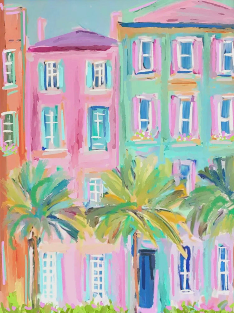 Rainbow Homes- Art Print- 8x10