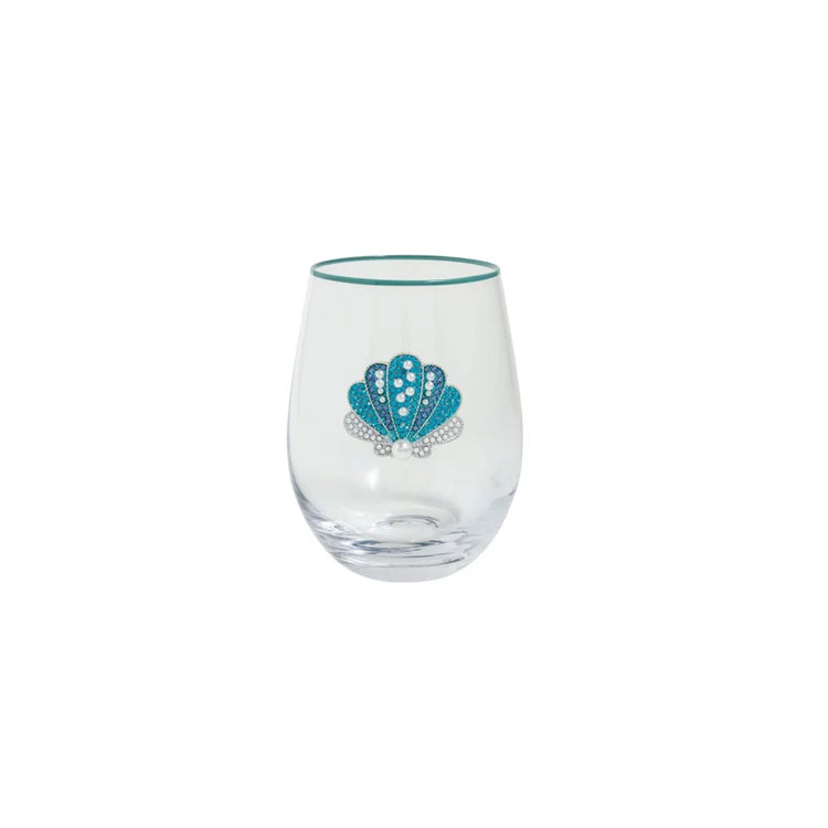 Sea Beaded Wine Glasses