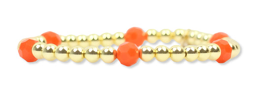 Lexi Stretch Bracelet- Bright Orange