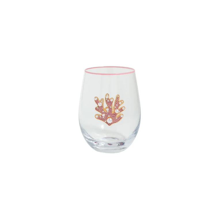 Sea Beaded Wine Glasses