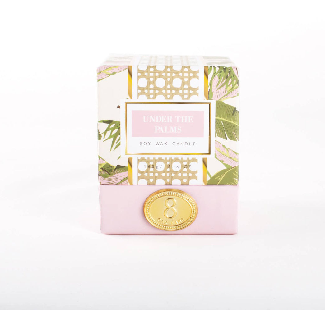 5.6oz Boxed Soy Candle- Under Palms