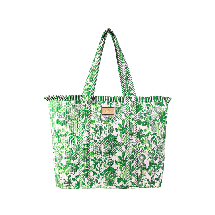 Quilted Ruffle Tote - Covent Garden