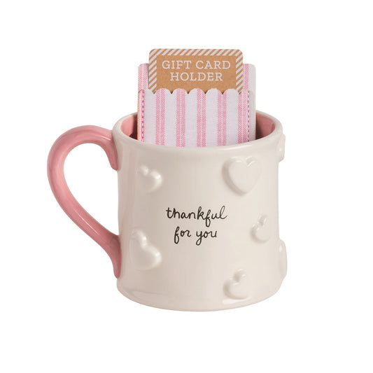 Pink Thank You Mug & Gift Card Set