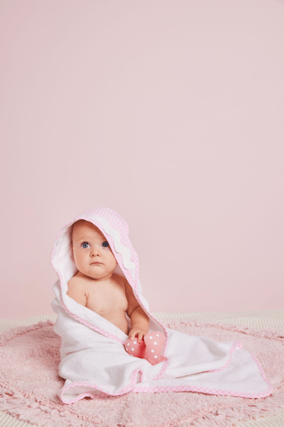 Pink Ric-Rac Hooded Towel