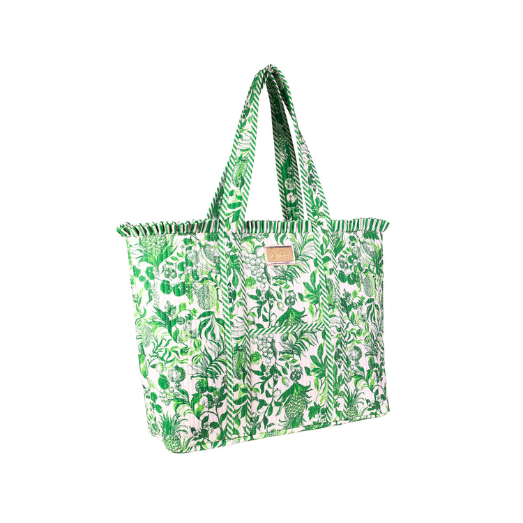 Quilted Ruffle Tote - Covent Garden