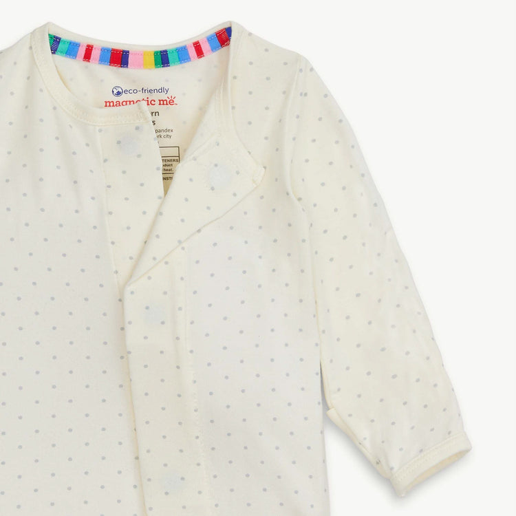 Pin Dot Cream Footie
