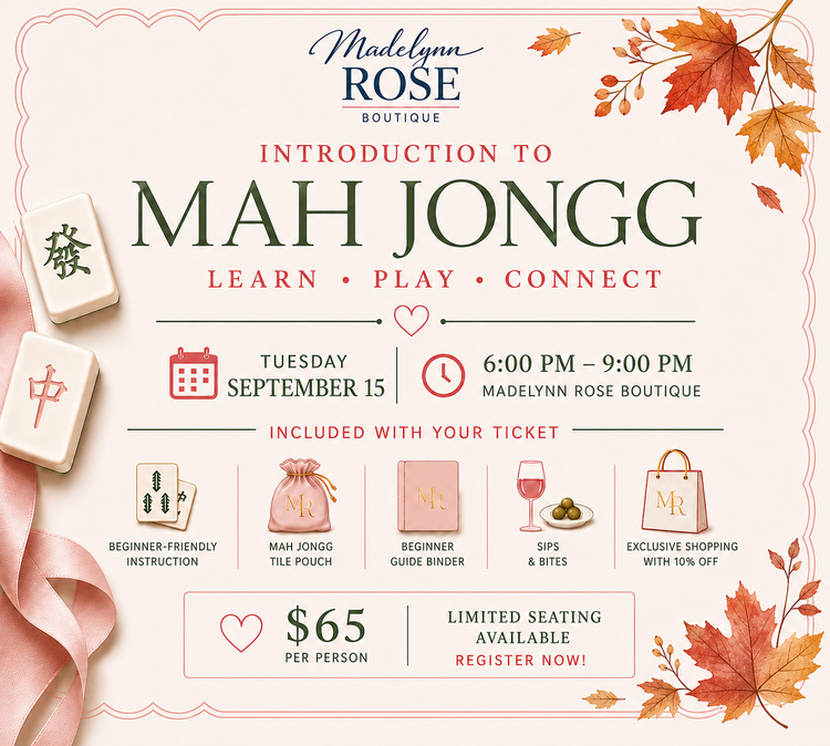 Mah Jongg 101 Workshop