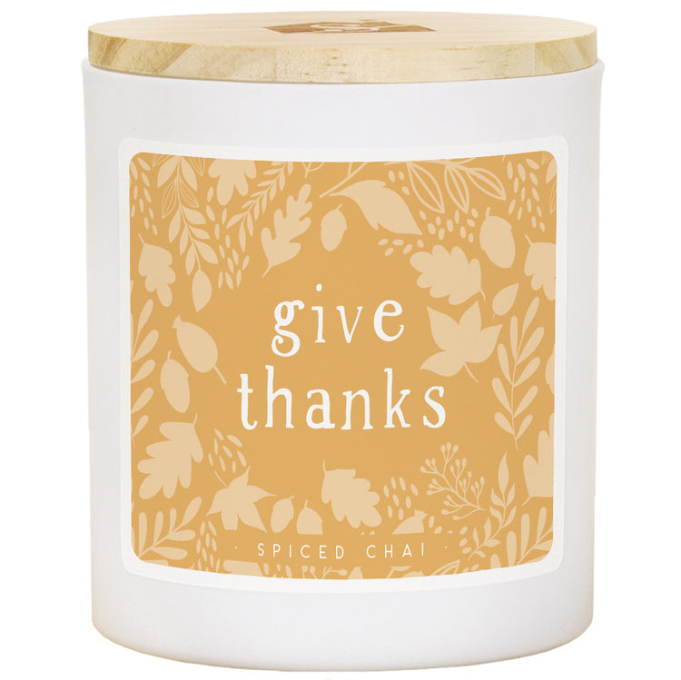 Give Thanks Gold Candle