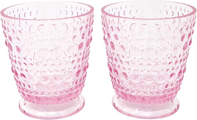 Small Hobnail Glass, Conch Shell Pink