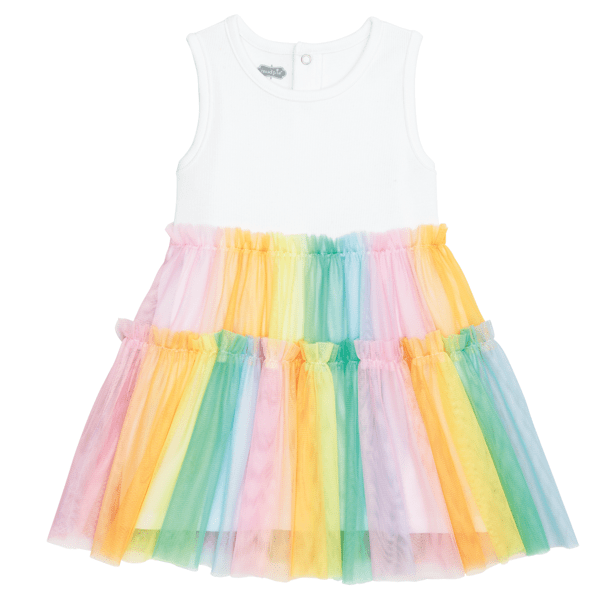Rainbow Ombré Tiered Dress