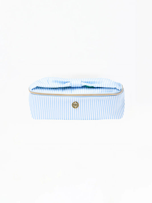Kiss and Makeup Mini Bag | Blue Stripe