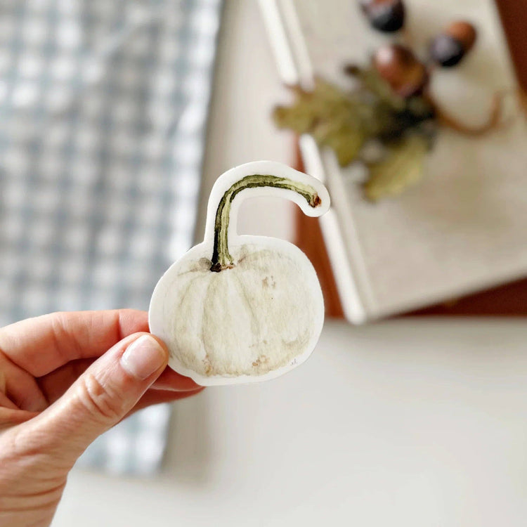 White pumpkin sticker