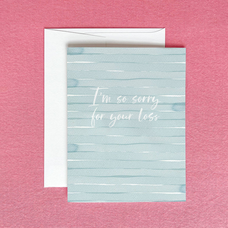 I'm So Sorry For Your Loss Greeting Card | Miscarriage Card