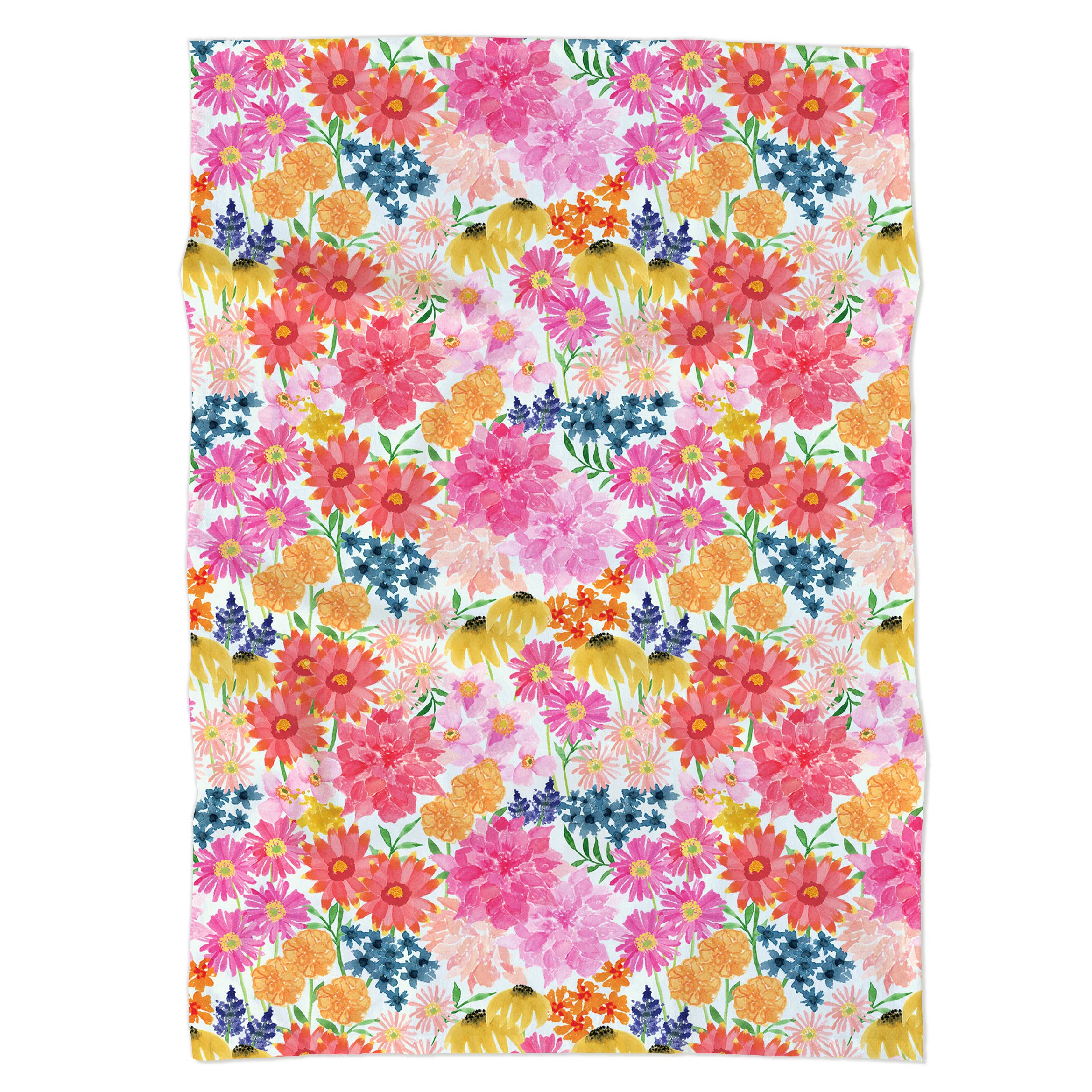 Bright Wildflowers Kitchen Towel | Bright Floral Tea Towel