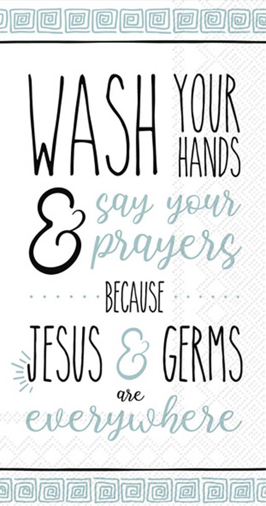 Paper Guest Towels 16 count Jesus & Germs