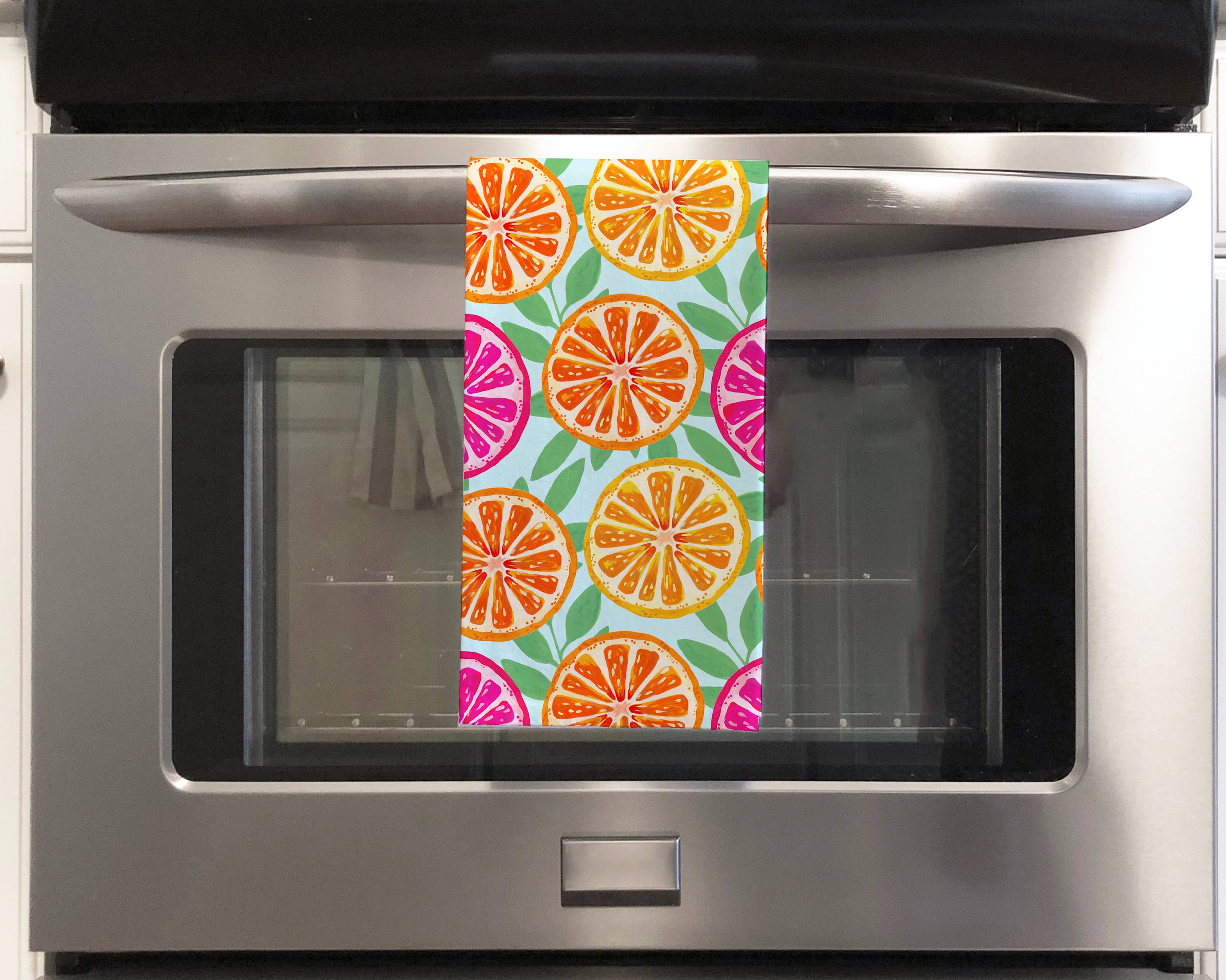 Bright Citrus Kitchen Towel | Orange Slices Tea Towel