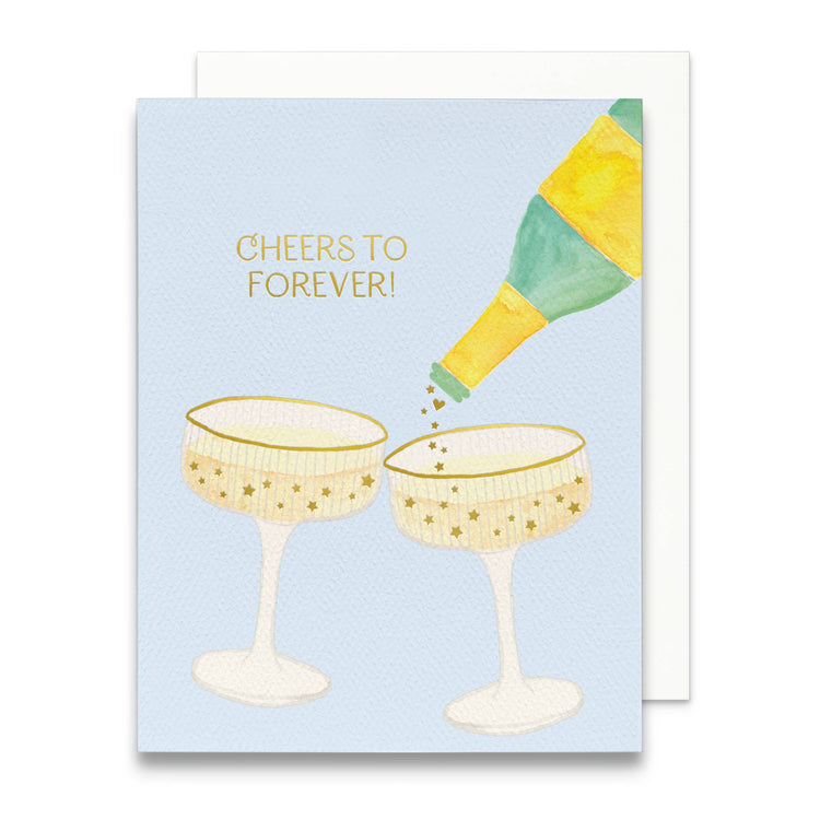 Champagne Wedding Greeting Card | Cheers to Forever Card