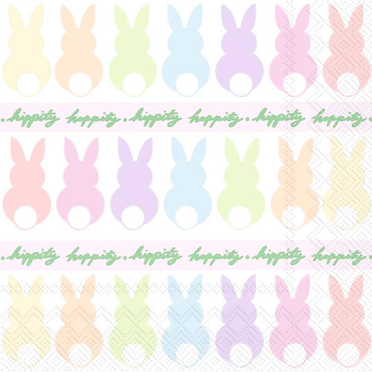 Paper Cocktail Napkins Pack of 20 Bunnies In A Row Easter