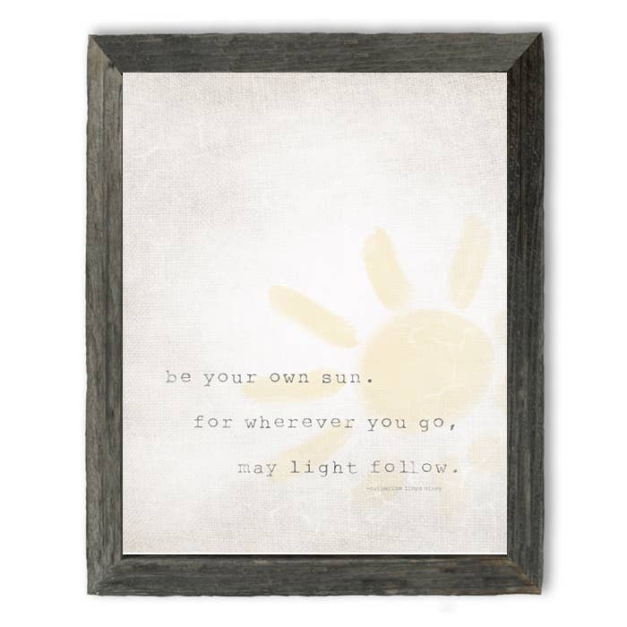'Be Your Own Sun' - Shelf Art: White / 6x7