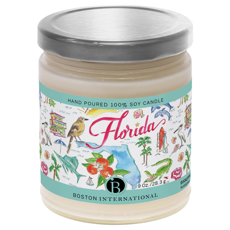 Florida FL State Collection 9 Oz Candle Rosanne Beck